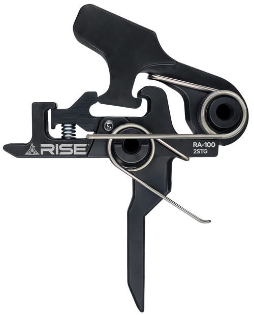 Rise Armament Two-Stage, Flat Face Trigger, Fits AR Style s, Nitride Finish, Black, Includes Mil-Spec Trigger and Hammer Pins