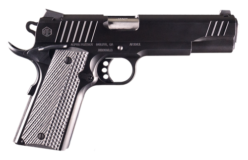 Alpha Foxtrot AF1911 Full Size .45 ACP 5" Barrel, Checkered Frame w/Beavertail, G10 Grip 8 Rd