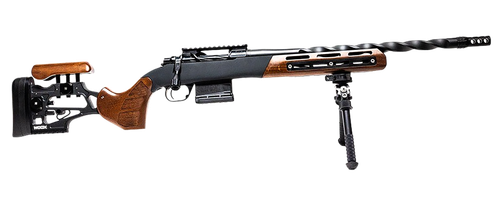 Iota Outdoors Venatic Max 22 Creedmoor 5rd,18" Fluted Threaded Barrel, Black, Picatinny, Woox Furiosa Aluminum/Wood Stock