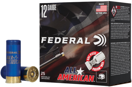Federal All-American 12 Ga, 2.75" 1 1/8oz 8Shot 25 Per Box FAA12H8