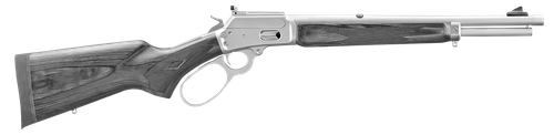 Marlin 1894 Trapper 10mm, 16.1" Threaded Barrel, Matte Silver, Black Laminate, Skinner Bear Buster Front and Skinner Receiver Mounted Trapper Peep Rear Sights, 10rd