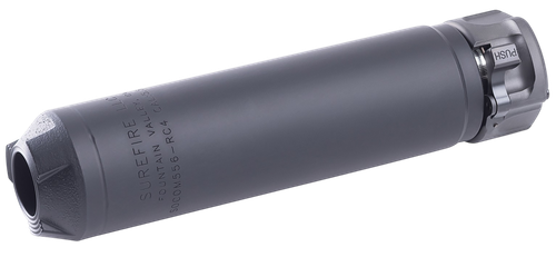 Surefire SOCOM RC4Suppressor, 223 Remington/5.56 NATO, 3D-Printed Inconel Construction, 17oz, 1.5" Diameter, 6.3" Length, Low Back Pressure, End Mount Fast-Attach, Cerakote Finish, Black