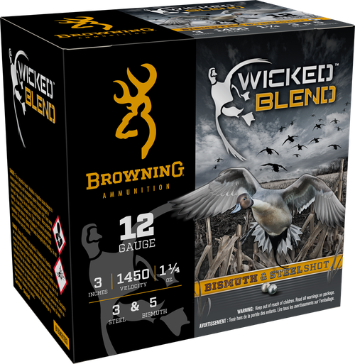 Browning Wicked Blend 12 Gauge 3" 1 1/4oz 3/5BI Shot 25 Per Box/10 Case