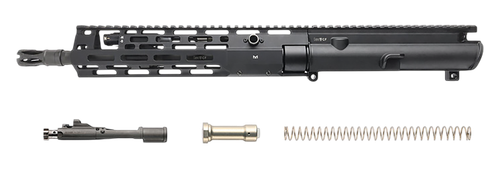 HK MR762 A4 Upper Receiver, 308 Winchester/762NATO, 13" Barrel, Threaded 5/8X24, M-Lok Handguard, Anodized Finish, Black, Adjustable Gas Block, Includes Bolt Carrier Group, Buffer Weight, and Buffer Spring