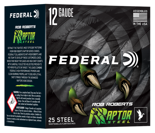 Federal Rob Roberts Raptor 12 Gauge 3" 1 3/8oz 4Shot, 25rd Box