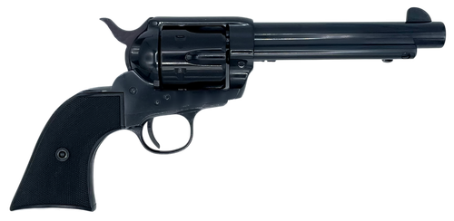 Taylors & Company 1873 Pietta 45 Colt (Long Colt) 5.50" Blued Barrel, Cylinder & Frame, Black Checkered Plastic Navy Grip, Exposed Hammer, 6 Shot