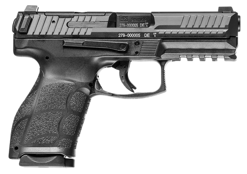 HK VP9A1 K *CA Compliant Compact 9mm 10rd,4.09" Black Barrel & Steel Optic Ready/Serrated Slide, Black Polymer Frame Picatinny Rail, Interchangeable Backstrap Grip, Ambidextrous