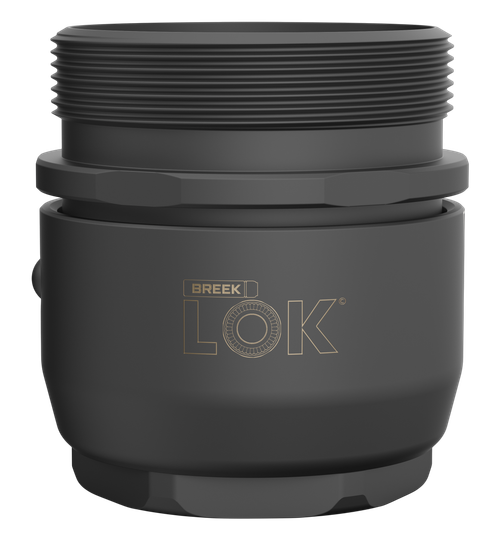 Breek Arms Breek-LOK 3QD HUB, Quick Detach Suppressor System, Matte Black, 1.375X24 Standard Hub Threading