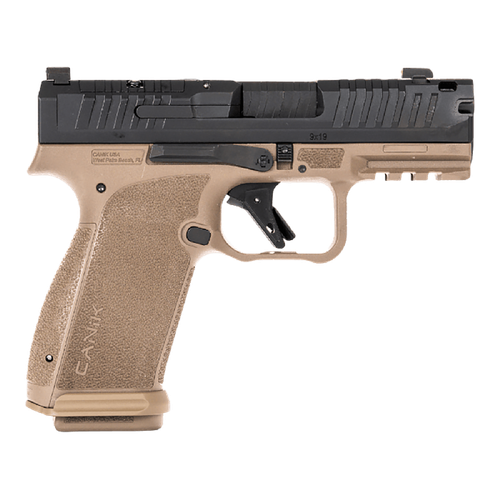 Canik METE MC9 Prime 9mm 3.64" Barrel, Black Serrated Slide, Flat Dark Earth Frame, Textured Grip, 17 Rd