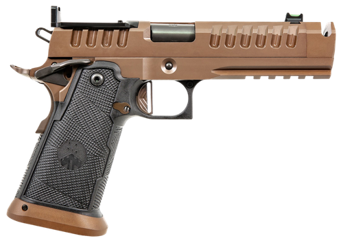 Watchtower Apache 9mm, 4.6" Ported Barrel, Optic Cut-Ported-Serrated Slide, Coyote Brown, Beavertail, Rail, Kevlar Grip, 20rd
