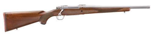 Ruger Hawkeye Hunter 6.5 Creedmoor, 16.6" Steel Barrel, Satin Stainless Finish, 5/8X24 Thread Pitch, American Walnut Stock, 4rd