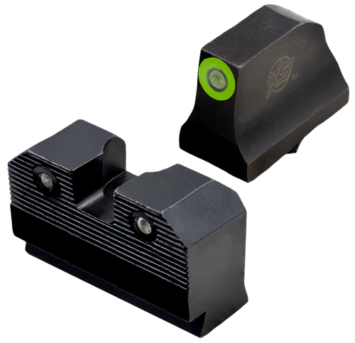 XS Sights R3D 2.0, Suppressor Height Night Sight, Fits Glock 17/19/22/23/24/26/27/31/32/33/34/35/36, Green Front Outline, Green Front/Rear Tritium