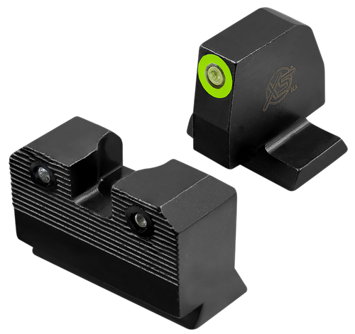 XS Sights R3D 2.0, Suppressor Height Night Sight, For S&W M&P OR Full Size & Compact, Green Front Outline, Green Tritium Front/Rear