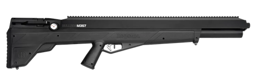 Benjamin Bulldog M357 PCP 357 Pellet 5 Shot Black Lothar Walther Barrel, Black Receiver Picatinny Rail, Fixed Bull Black Stock