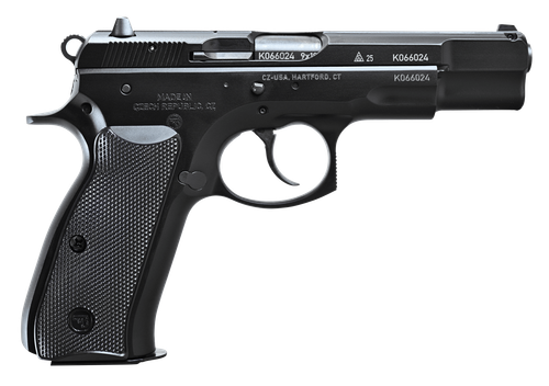 CZ 75B 50th Anniversary Elite 9mm, 4.6" Cold Hammer Forged Barrel,, Polycoat Finish, Black, Manual Safety, Plastic Grips, Fixed Sights, 16rd, 2 mags