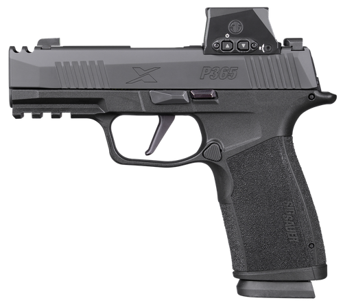 Sig Sauer P365 X-Macro 9mm, 3.1" Barrel, Nitron Finish, Black, XRAY3 Day-Night Sights, Romeo-X SIG-LOC Compact Optic, Compensator, 17rd, 2 mags