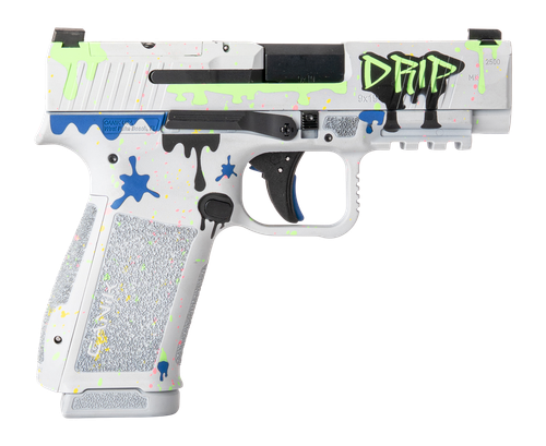 Canik Mete MC9LS Signature Drip Finish 9mm 17rd 3.64" Optic Ready/Serrated Slide, Polymer Frame Picatinny Rail