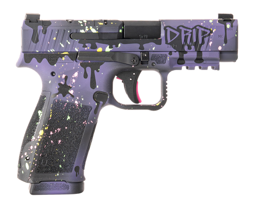 Canik Mete MC9LS Signature Midnight Drip 9mm 17rd 3.64" Optic Ready/Serrated Slide, Polymer Frame Picatinny Rail, 17rd