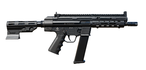 ATI GSG-9 9mm, 7.9" Threaded Barrel, Black, Picatinny, M-Lok Handguard, BlackBrace, 33rd