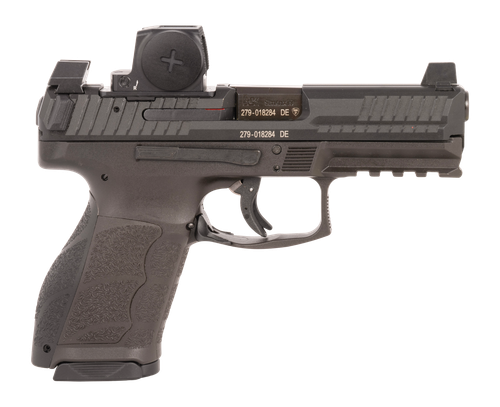 HK VP9A1 K Optic Compact Frame 9mm 10rd,4.09" Black Barrel, Black Steel Serrated Optic Slide, Black Polymer Frame Picatinny Rail, Interchangeable Backstrap Grip, Vortex CCW