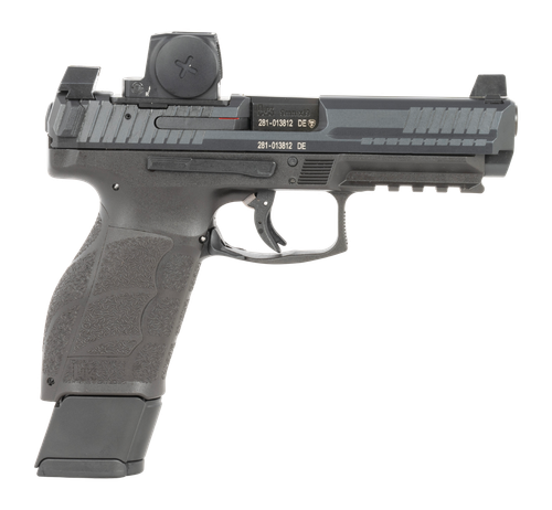HK VP9A1 F 9mm, 4.5" Barrel, Matte Black, Front Tritium, 20rd and 17rd Mags, Vortex Defender Red Dot