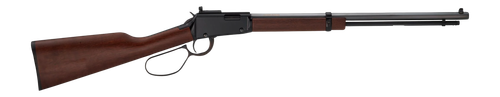 Henry H1 Frontier Carbine 22 LR, 16.5" Barrel, Octagon Blued, Large Loop, Straight Grip American Walnut, Adj Semi-Buckhorn Rear, Brass Bead Front, 13rd
