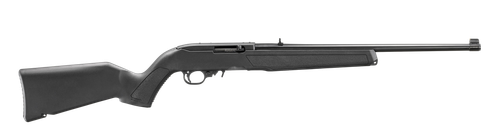 Ruger 10/22 22 LR, 18.5" Barrel, Satin Black, Open Sights-Adj Rear & Gold Front, 10rd Rotary Magazine