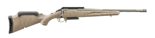 Ruger American Generation II Ranch 243 Win, 16.1" Barrel, Threaded, Brake, Cobalt, Flat Dark Earth Splatter Stock, Manual Safety, 3rd