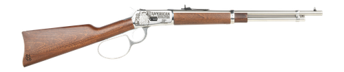 Heritage 92 American Revolution Engraving 45 Colt, 18" Barrel, Polished Stainless, Silver, Hardwood, Drift Adj, Buckhorn Rear, 8rd