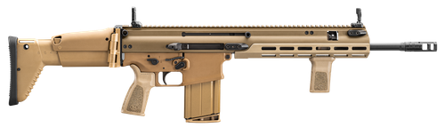 FN SCAR 17S 308/7.62 NATO, 16" Barrel, Flat Dark Earth, Adjustable Stock, M-Lok Rail System, 20rd, Includes Vertical Foregrip, Piston Removal Tool, and Soft Case with Modular Inserts