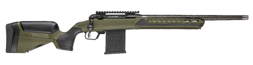 Savage Arms 110 Ultralight Predator 6MM ARC, 18" Carbon Fiber Barrel, Threaded, Carakote Finish, Blackout, Hunter Green Synthetic Stock, 10rd, 1 Magazine