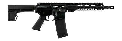Faxon Firearms Sport 5.56mm 30rd,10.50" Black Nitride SOCOM Threaded Barrel, Aluminum Receiver Picatinny Rail, M-Lok Handguard, Black Polymer KAK ShockwaveBrace, Ergonomic