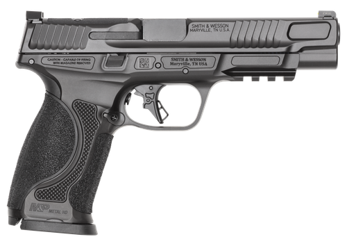 Smith & Wesson M&P M2.0 Metal Heavy Duty 9mm, 5" Barrel, Armornite Black, Front Night Sight, Black Rear, Optics Ready, 2x17rd Mags