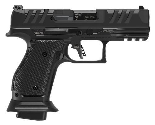 Walther PDP 9mm, 4" Barrel, Black, Optic Ready-Serrated, Picatinny, TexturedGrip, 10rd