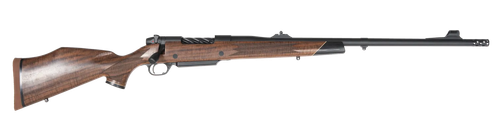 Weatherby Mark V Frontier Full Size 300 WBY Mag 3rd,24" + 2" Graphite Black Cerakote Threaded Barrel, Graphite Black Cerakote Steel Drilled & Tapped Receiver, Oiled Walnut Monte Carlo St