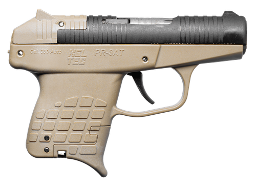 Kel-Tec PR-3AT, Sub-Compact, 380ACP, 2.85" Barrel, Matte Tan with Black Slide, 10rd, (2)-5rd Stripper Clips