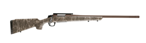 CVA Cascade XT 7mm PRC 2rd,24" Midnight Bronze Fluted Threaded Steel Barrel & Receiver Picatinny Rail, Mossy Oak Bottomland Adj Stock