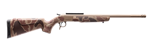 CVA Cascade Takedown 223 Remington 1rd 20" Flat Dark Earth Threaded Barrel & Receiver Picatinny Rail, Duck Camo Stock