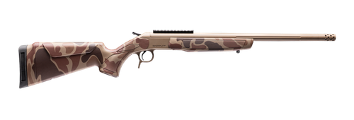 CVA Cascade Takedown 308 Win 1rd 20" Flat Dark Earth Threaded Barrel & Receiver Picatinny Rail, Duck Camo Stock