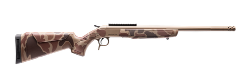 CVA Cascade Takedown 45-70 Gov 1rd 20" Flat Dark Earth Threaded Barrel & Receiver Picatinny Rail, Duck Camo Stock