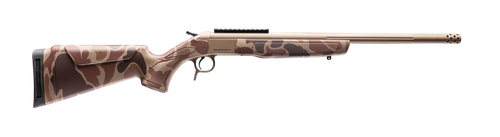 CVA Cascade Takedown 450 Bushmaster 1rd 20" Flat Dark Earth Threaded Barrel & Receiver Picatinny Rail, Duck Camo Stock