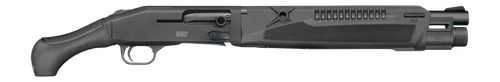 Mossberg 990 Aftershock SFX 12 Ga, 3" Chamber, 14.375" Barrel, Heat Shield, Fixed Choke, Matte Blued, Black, AfterShock Grip, Fiber Optic, Optic-Ready, Shield RMSc, 5rd