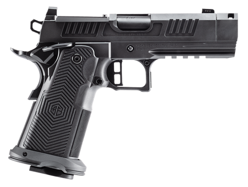 Alpha Foxtrot AF1911 Romulus 9mm 20rd,3.50" Black DLC Stainless Steel Threaded Compensated Barrel, Optic Ready/Serrated Slide & Frame Beavertail & Picatinny Rail, Aluminum Gri