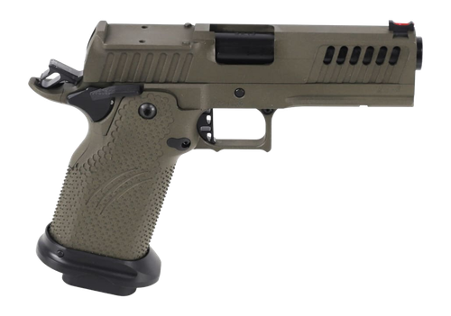 Fierce Grizz Commander 9mm, 4.25" Bull Barrel, Optic Ready, Accessory Rail, OD Green Cerakote, Black Controls, 10rd