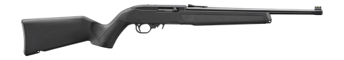 Ruger 10/22, 22 LR, 16.12" Barrel, Satin Finish, Black, Polymer Stock, Adjustable Fiber Optic Rear Sight, Fiber Optic Front Sight, 10rd