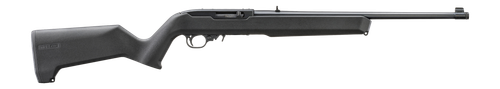 Ruger 10/22, 22 LR, 18.5" Threaded Barrel, 1/2X28, Black, Magpul X-22 Stock, Adjustable Rear Sight, Gold Bead Front Sight, 10rd Mag