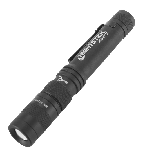 Nightstick Metal USB Zoom Focus Flshlight