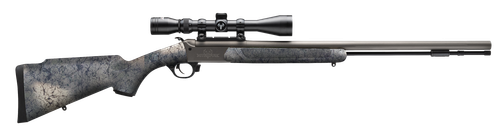 Traditions NitroBolt Scoped 50 Caliber Firestick 24" Tungsten Cerakote Fluted Threaded Barrel, Tungsten Cerakote Drilled & Tapped Steel Receiver, Adj Cheek Piece & LOP Desert Web Synthetic S