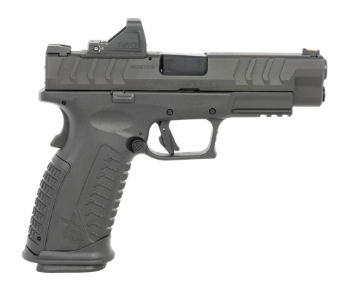 Springfield XD-M Elite OSP Gear Pac Full Size 10mm Auto, 16rd,4.50" Black Melonite Match Grade Barrel & Optic Ready/Serrated Steel Slide, Black Polymer Frame Picatinny Rail