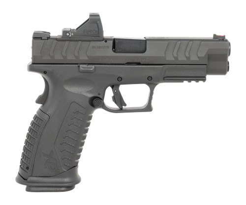 Springfield XD-M Elite OSP Gear Pac Full Size 10mm Auto, 15rd,4.50" Black Melonite Match Grade Barrel & Optic Ready/Serrated Steel Slide, Black Polymer Frame Picatinny Rail